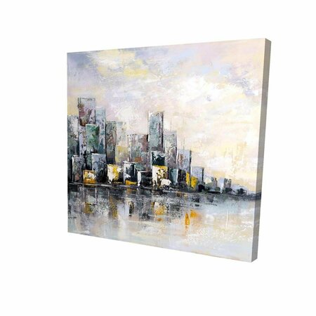 FONDO 32 x 32 in. Abstract Cityscape in the Morning-Print on Canvas FO2792026